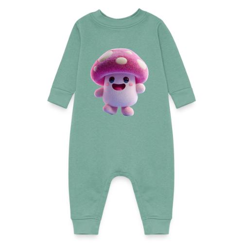 Mushroom: Purple Forest Friend - Baby Fleece One Piece