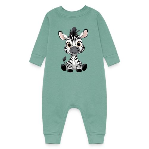 Adorable Cartoon Baby Zebra with Innocent Eyes - Baby Fleece One Piece