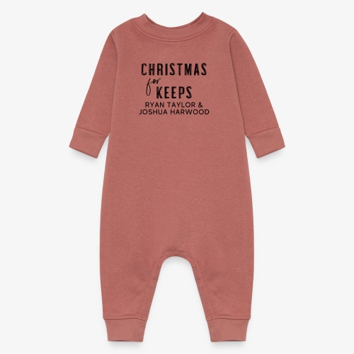 Christmas for Keeps Title Block - Black Font - Baby Fleece One Piece