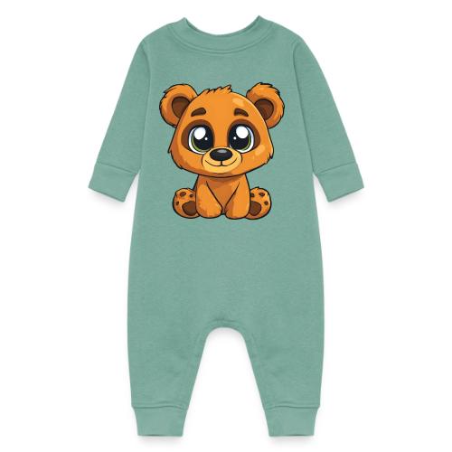 Smiling Sitting Baby Bear - Baby Fleece One Piece