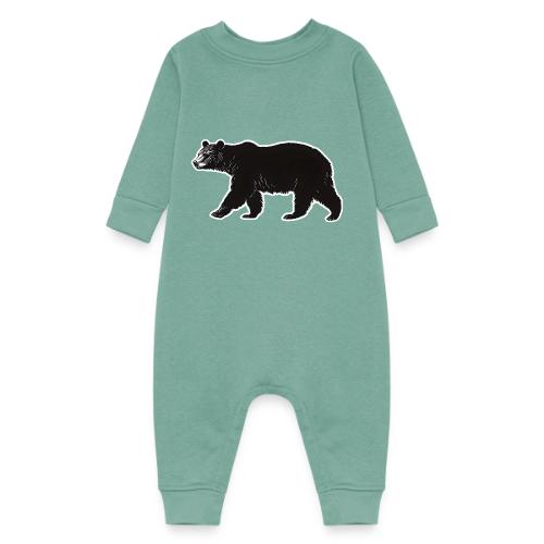 Midnight Black Bear - Baby Fleece One Piece