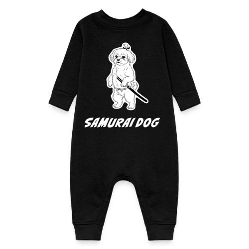 Samurai Maltese Katana Warrior Dog Tee - Baby Fleece One Piece