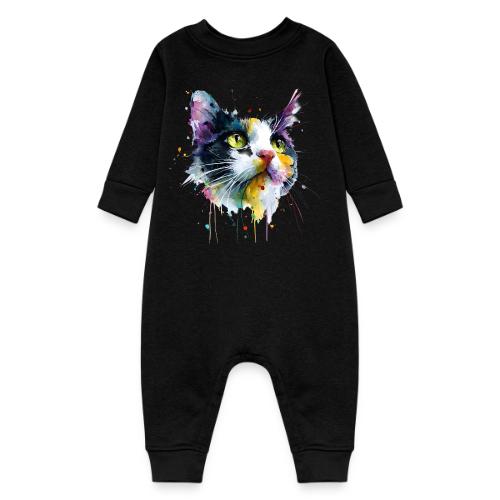 Cat: Painted Purr Expression - Baby Fleece One Piece