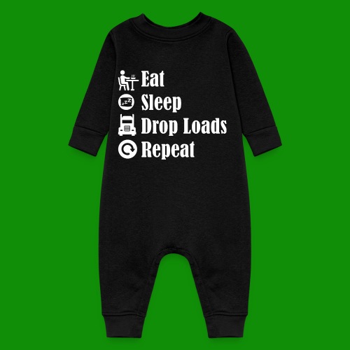 Eat Sleep Drop Loads Repeat - Baby Fleece One Piece