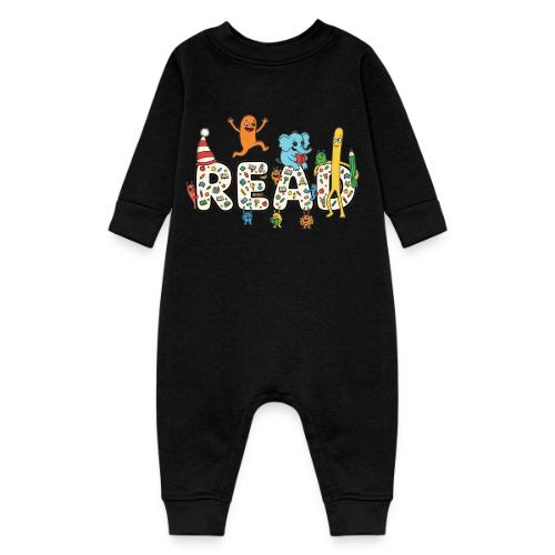 Whimsical READ Kids Cartoon - Baby Fleece One Piece