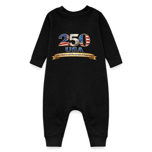 250 USA Liberty Banner - Baby Fleece One Piece