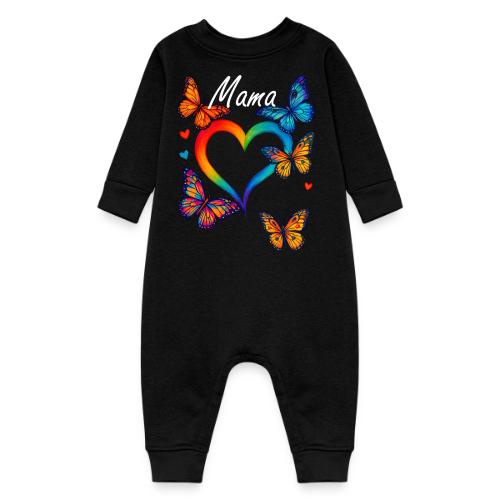 Mama Heart Personalized Kids’ Names gift - Baby Fleece One Piece