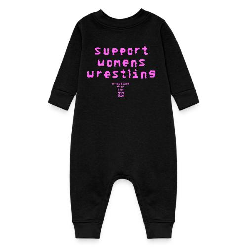 Support Womens Wrestling - Baby Fleece One Piece