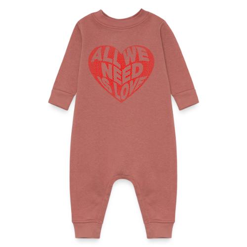 All We Need is Love in Heart - Baby Fleece One Piece