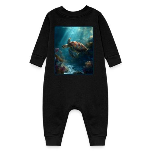 Sea Turtle Coral Reef Design - Baby Fleece One Piece
