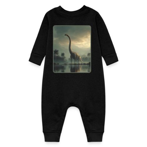 Brachiosaurus Misty Lake Design - Baby Fleece One Piece