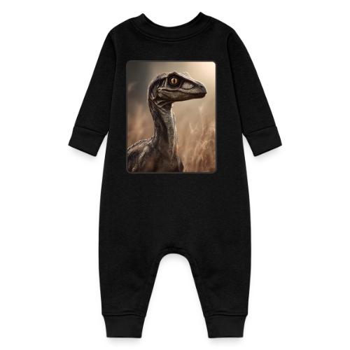 Velociraptor Feathered Portrait Design - Baby Fleece One Piece