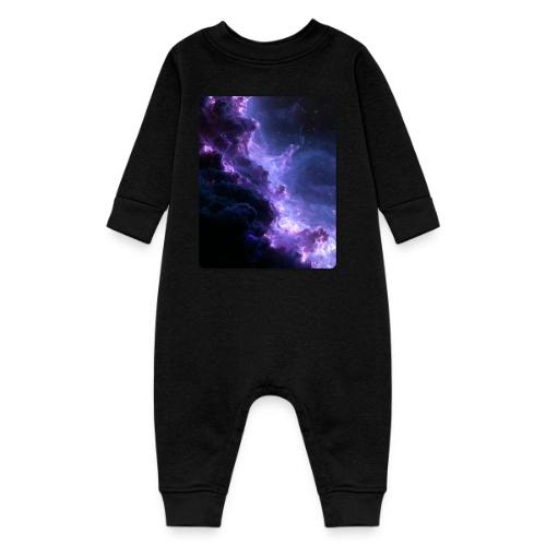 Purple Nebula Space Design - Baby Fleece One Piece