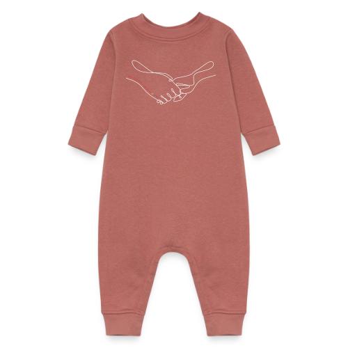 Reaching Out With Love (white outlines) - Baby Fleece One Piece