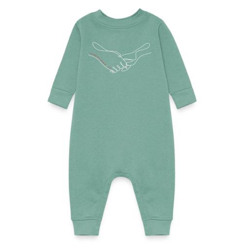 Reaching Out With Love (white outlines) - Baby Fleece One Piece