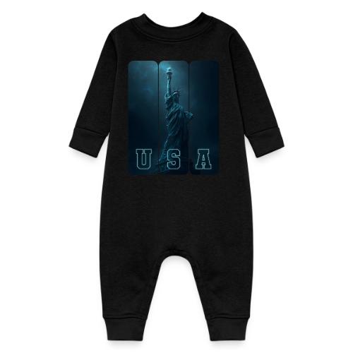 Neon Liberty USA Triptych - Baby Fleece One Piece