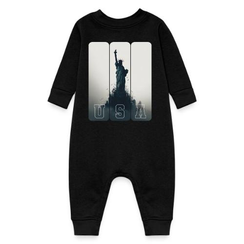 USA: Liberty Rising Over Manhattan - Baby Fleece One Piece