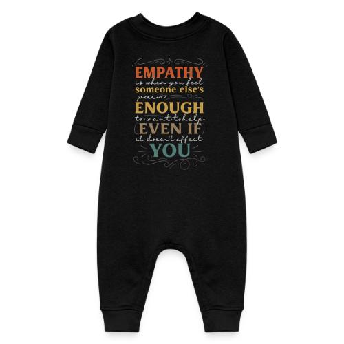 Empathy Quote Chalkboard Style Inspirational T-Shi - Baby Fleece One Piece