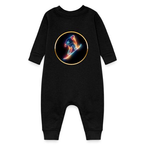 Golden Neon Snowboard - Baby Fleece One Piece