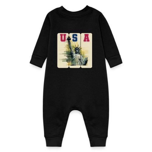 Art illustration of the Statue of Liberty - Baby Fleece One Piece