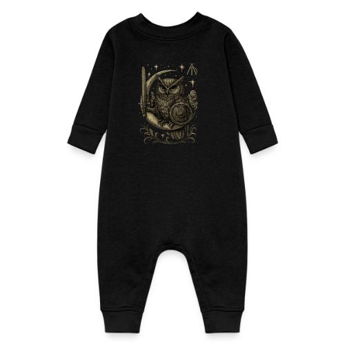 Moon Warrior Owl – Celestial Strength Tee - Baby Fleece One Piece