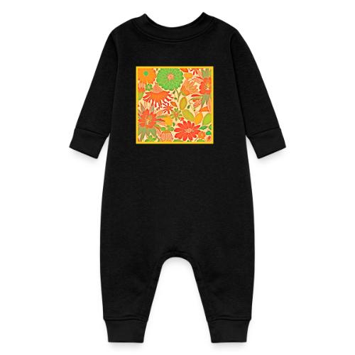 Vibrant Blossom Elegance Pattern - Baby Fleece One Piece
