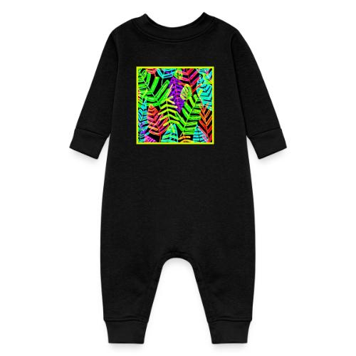 Glowing Leaf Pattern Design - Baby Fleece One Piece