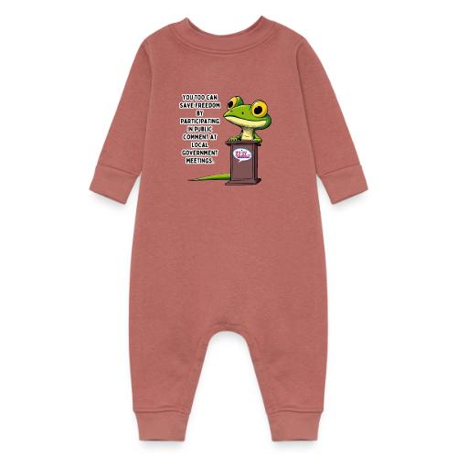 Public Comment Lizard Design - Baby Fleece One Piece