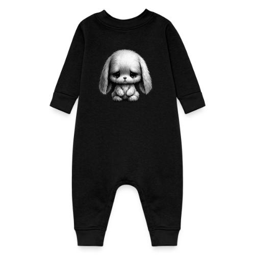 Sad Puppy Meme with Puppy Standing - Baby Fleece One Piece