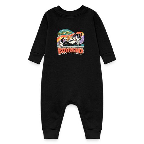 Sassy Cat Pride Pizza Retro Comic - Baby Fleece One Piece