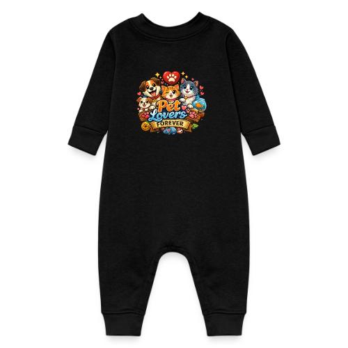 Pet Lover Forever Cute Cats & Dogs - Baby Fleece One Piece