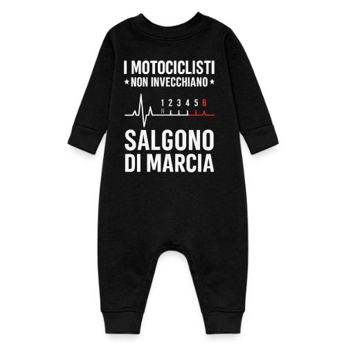 Motorcyclists Never Age Heartbeat Design - Baby Fleece One Piece