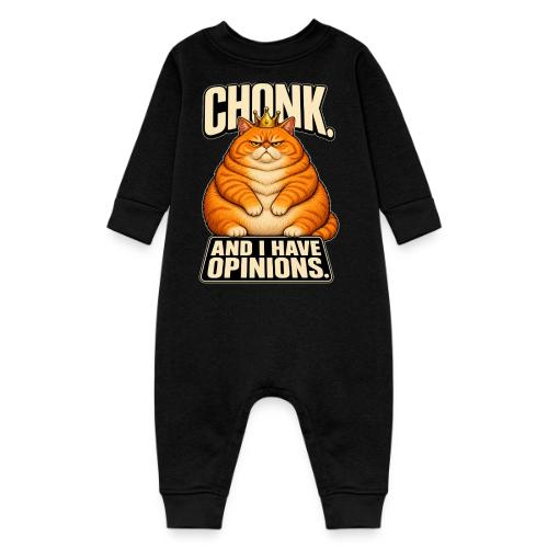 Chonk King Cat - Opinionated Kitty - Baby Fleece One Piece