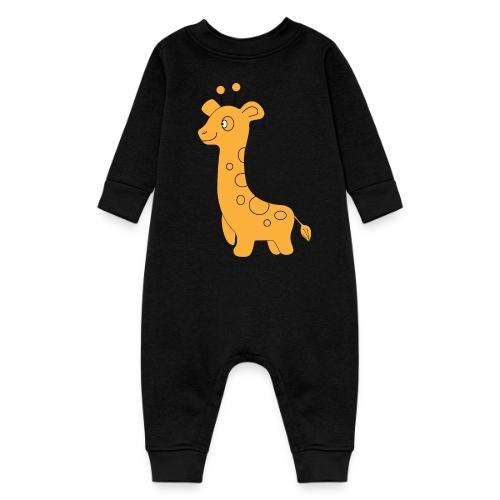 Playful Baby Giraffe - Infant Gear and Tea Cup - Baby Fleece One Piece
