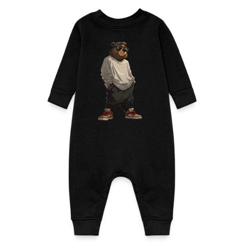 Urban Streetwear Bear Cool Apparel Design - Baby Fleece One Piece