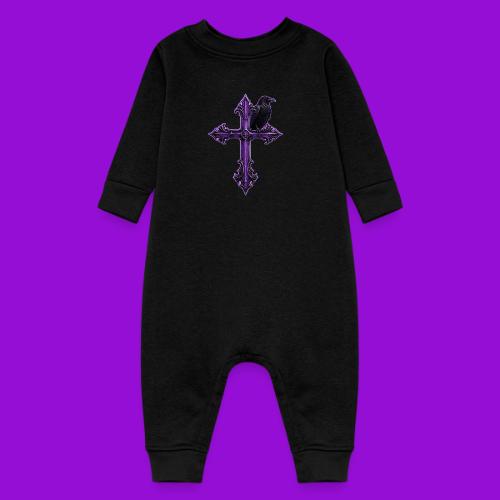 Gothix Raven Cross - Baby Fleece One Piece
