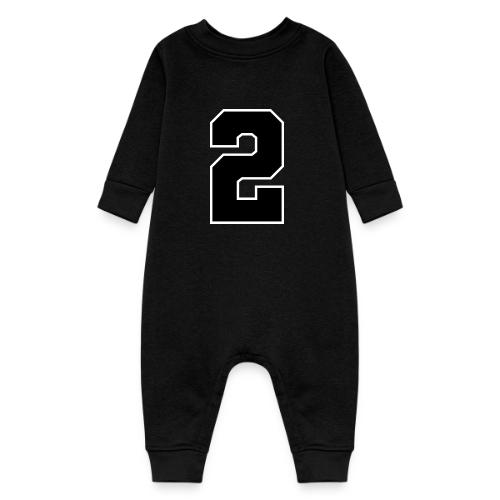 Varsity Number 2 Sports Design - Baby Fleece One Piece