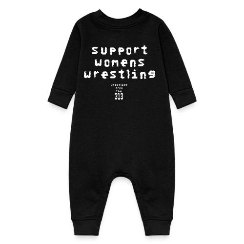 Support women’s wrestling (white) - Baby Fleece One Piece