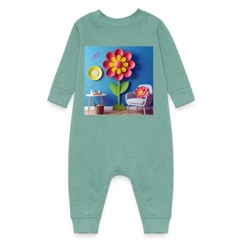Flower design and harmony of environmental well-be - Baby Fleece One Piece
