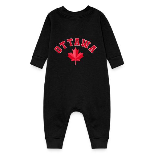 Ottawa with maple leaf - Baby Fleece One Piece