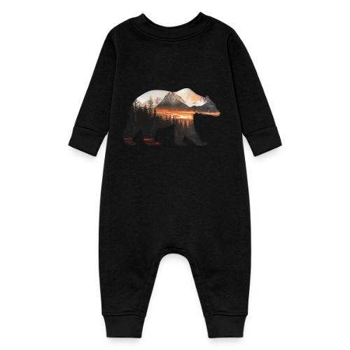 Canada Bear: fiery tones - Baby Fleece One Piece