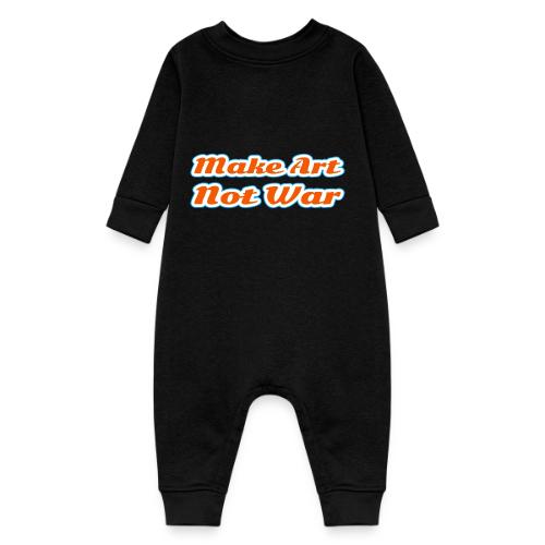 Make Art Not War — Peaceful Creativity Script - Baby Fleece One Piece