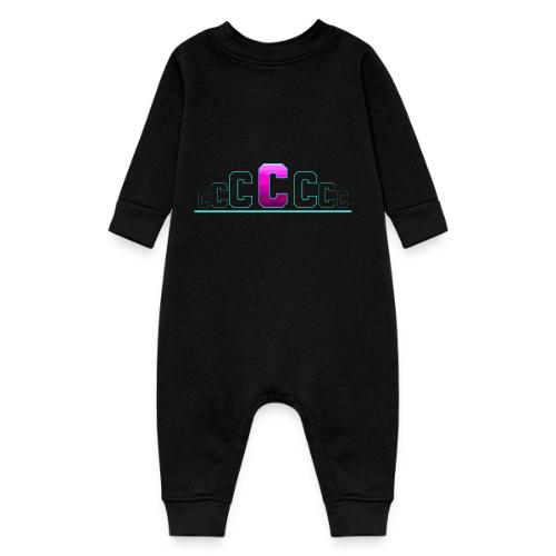 Letter C – Capital Varsity Alphabet Monogram - Baby Fleece One Piece