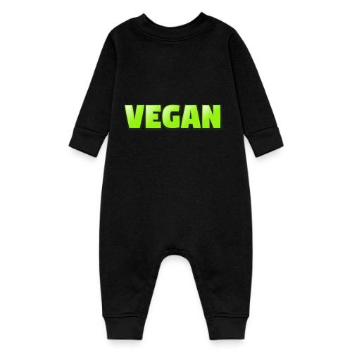 Vegan Bold Green Typography Design - Baby Fleece One Piece