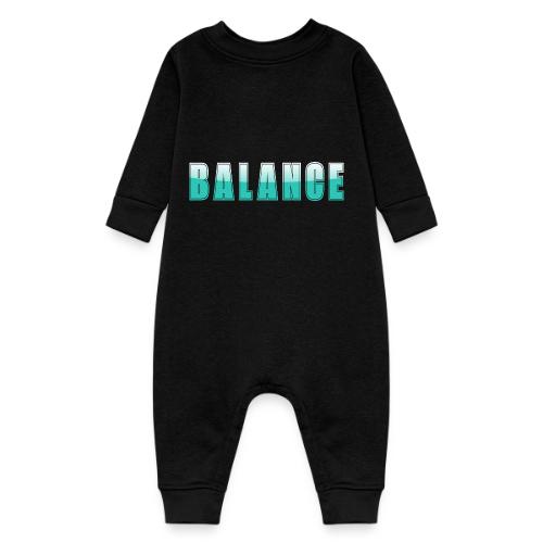 BALANCE Calm Teal Minimal Word Art Design - Baby Fleece One Piece
