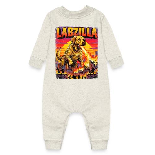 Labzilla Giant Yellow Labrador Monster Tee - Baby Fleece One Piece