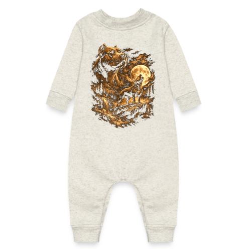 Pit Bull Howling Moon Fantasy Forest Tee - Baby Fleece One Piece