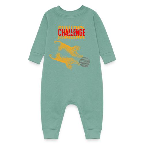 Double tiger fashion, jungle feline animals. - Baby Fleece One Piece