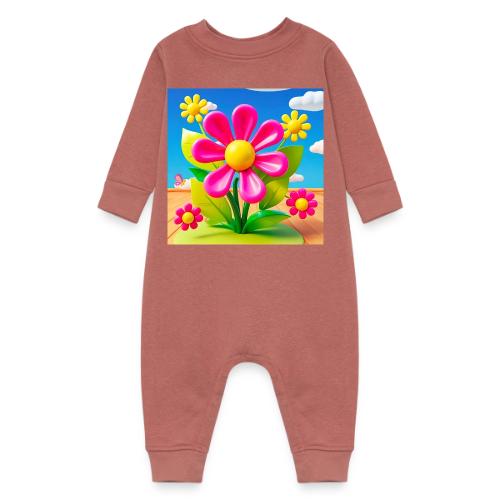 Pink Floral Peace | Sky & Nature Design - Baby Fleece One Piece