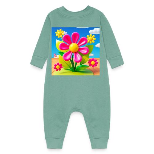 Pink Floral Peace | Sky & Nature Design - Baby Fleece One Piece